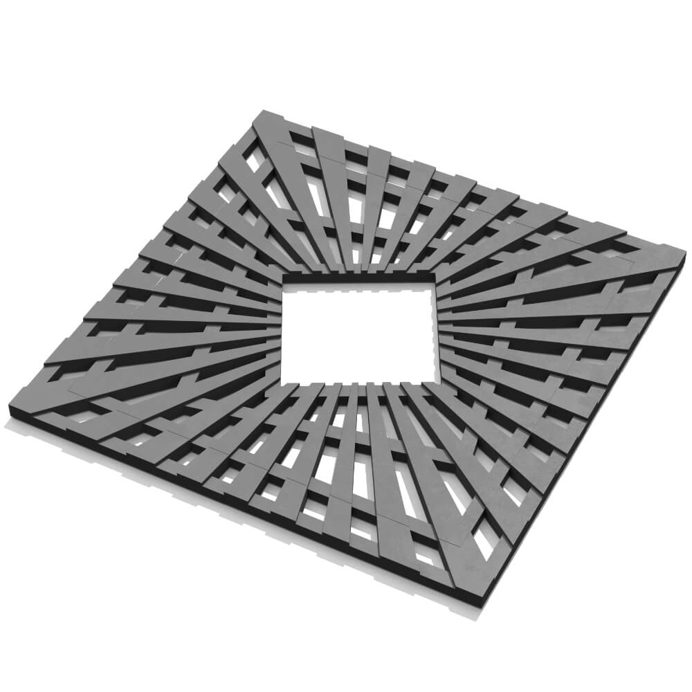 Приствольная решетка для дерева ZKING ATMOSPHERE 1.2х1.2м Серая в Южно-Сахалинске фото