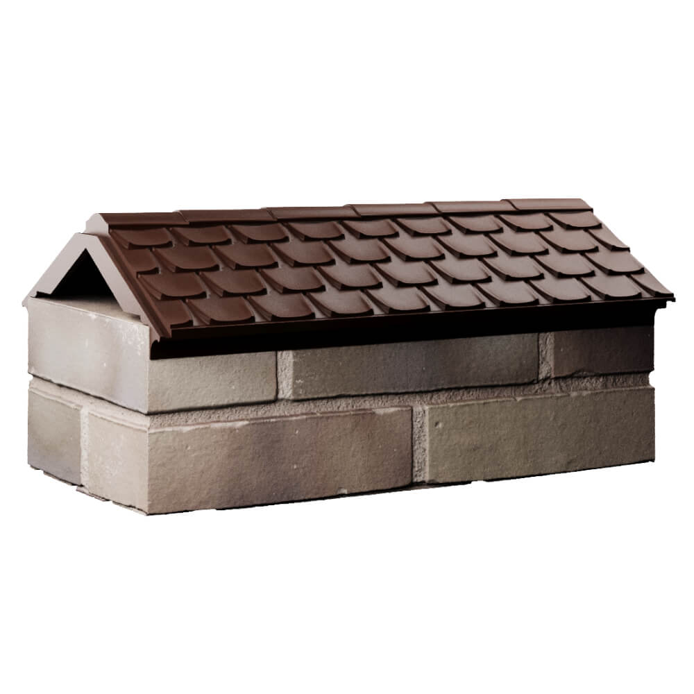 Парапет Zking Эльбрус Коричневый с посадкой на 1 кирпич (255мм) Южно-Сахалинск фото