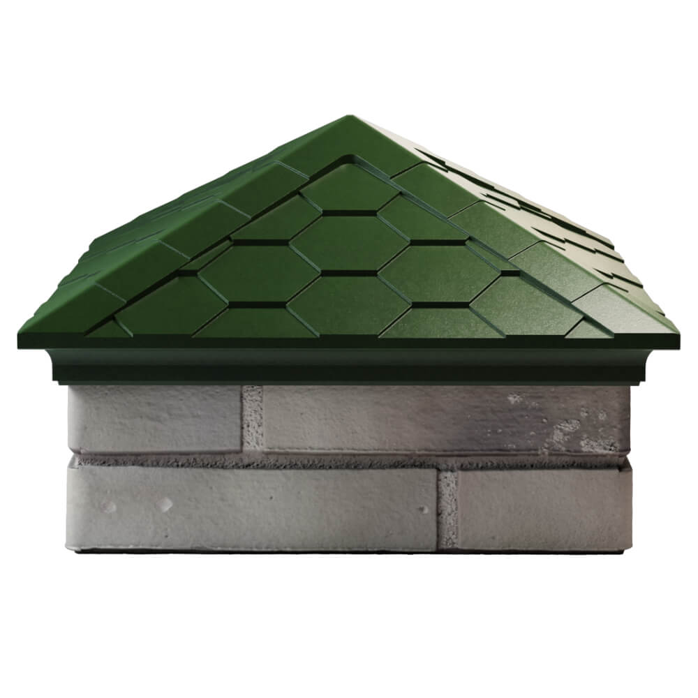 Колпак Zking Эверест Зеленый на столб 1.5х1.5 кирпича (390х390мм) Южно-Сахалинск фото