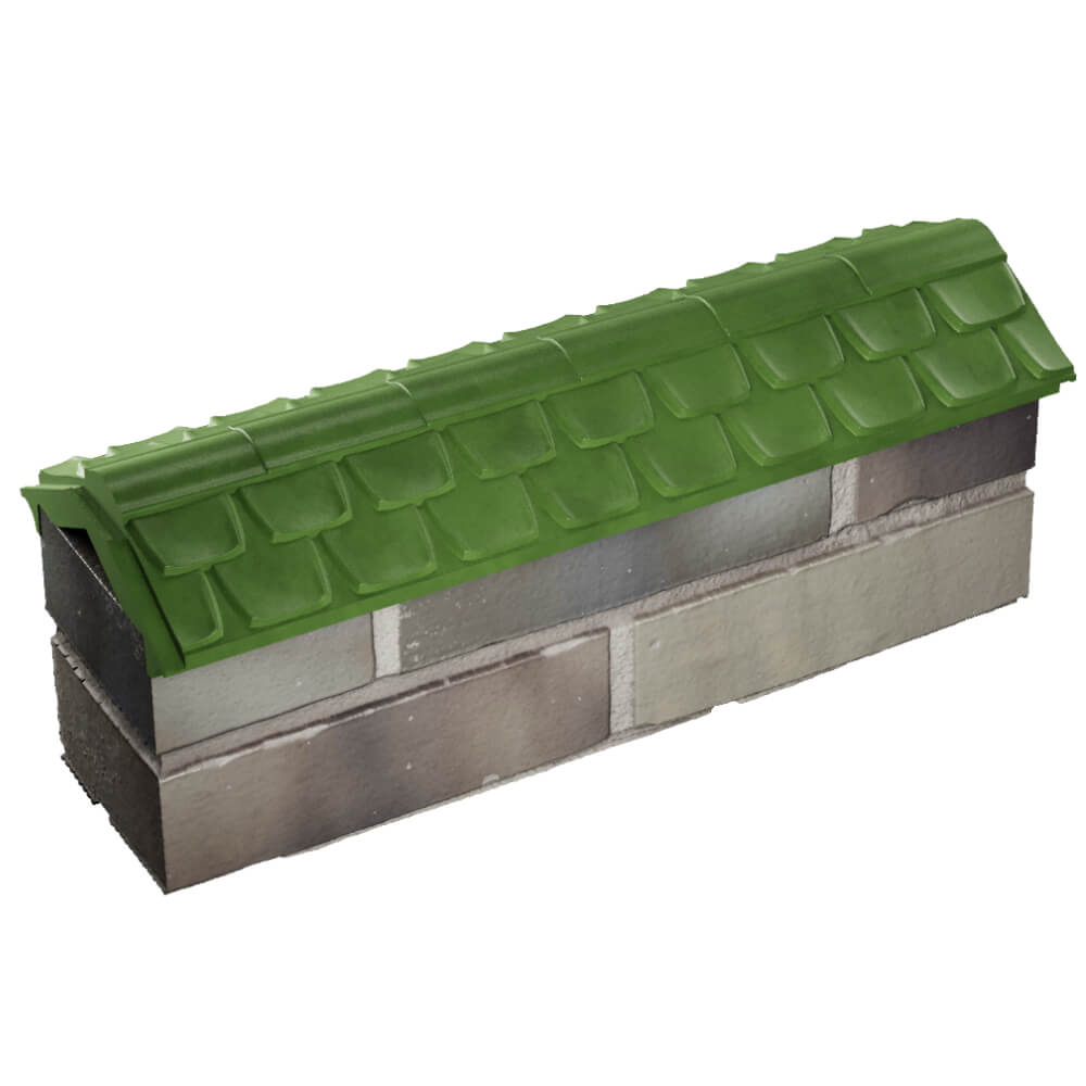 Парапет Zking Эльбрус Зеленый с посадкой на 0.5 кирпича (130мм) в Южно-Сахалинске фото